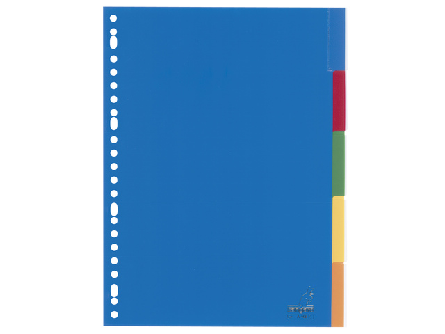 Tabblad Kangaro A4 venster PP 120 micron 23r. 5dlg ass. t