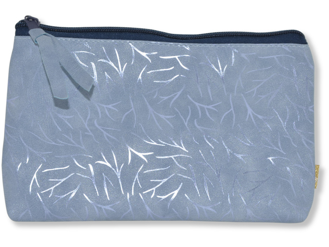 Etui Natural Beauty blauw 22x15cm PU
