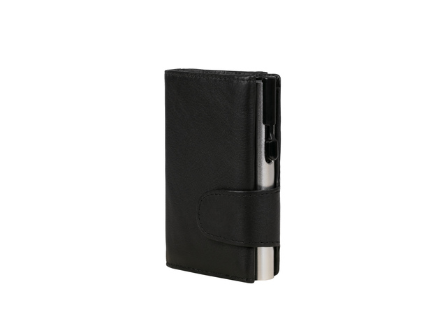 Pasjeshouder Clicksafe RFID Nappaleer ZW/ZI 8 pasjes
