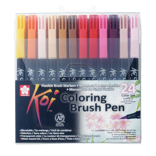 Sakura Koi Coloring Brush Pen set | 24 kleuren