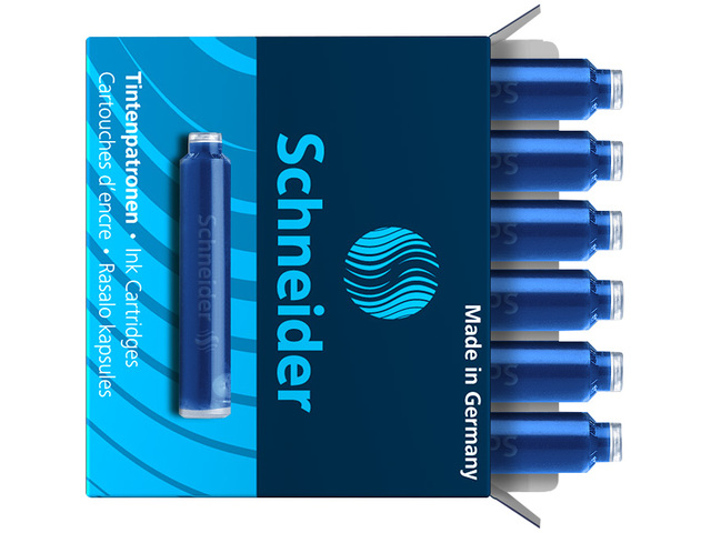 Inktpatronen Schneider blauw doos 6st.