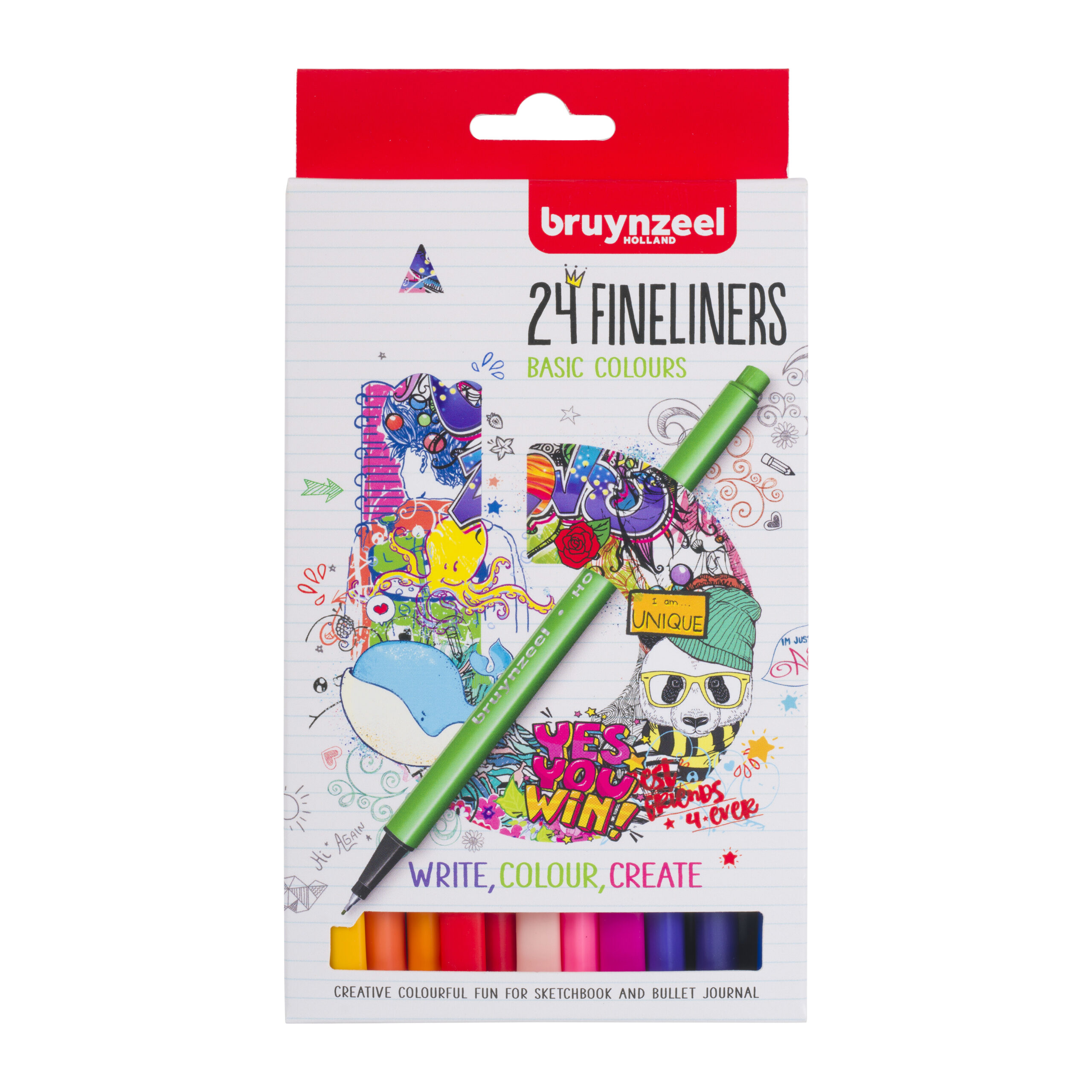 Bruynzeel Fineliner set 24 kleuren