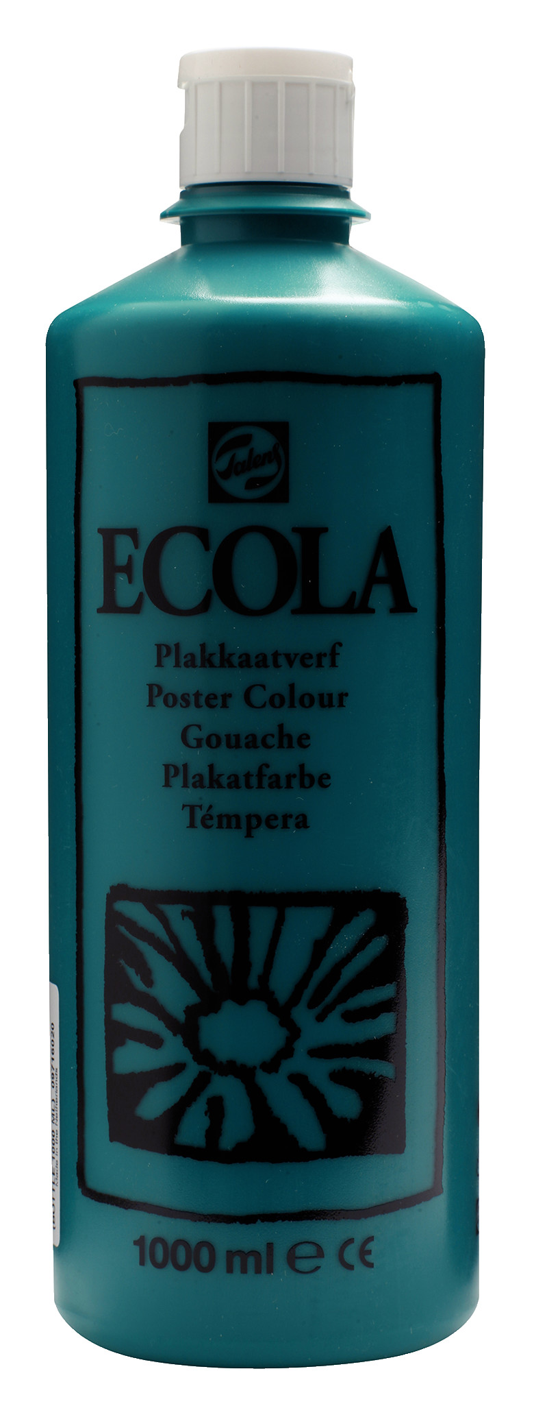 Ecola Plakkaatverf Fles 1000 ml Donkergroen 602