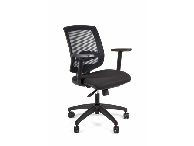 Bureaustoel Linea New Malice 01 zwart/zwart met 1D