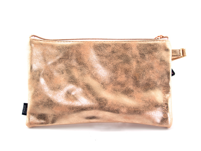 Clutch koperkleurig 21x16x2 cm