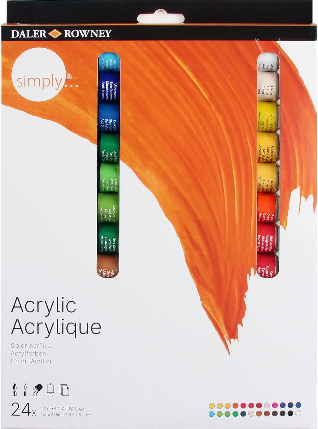 Daler Rowney Acryl tube set 24 stuk