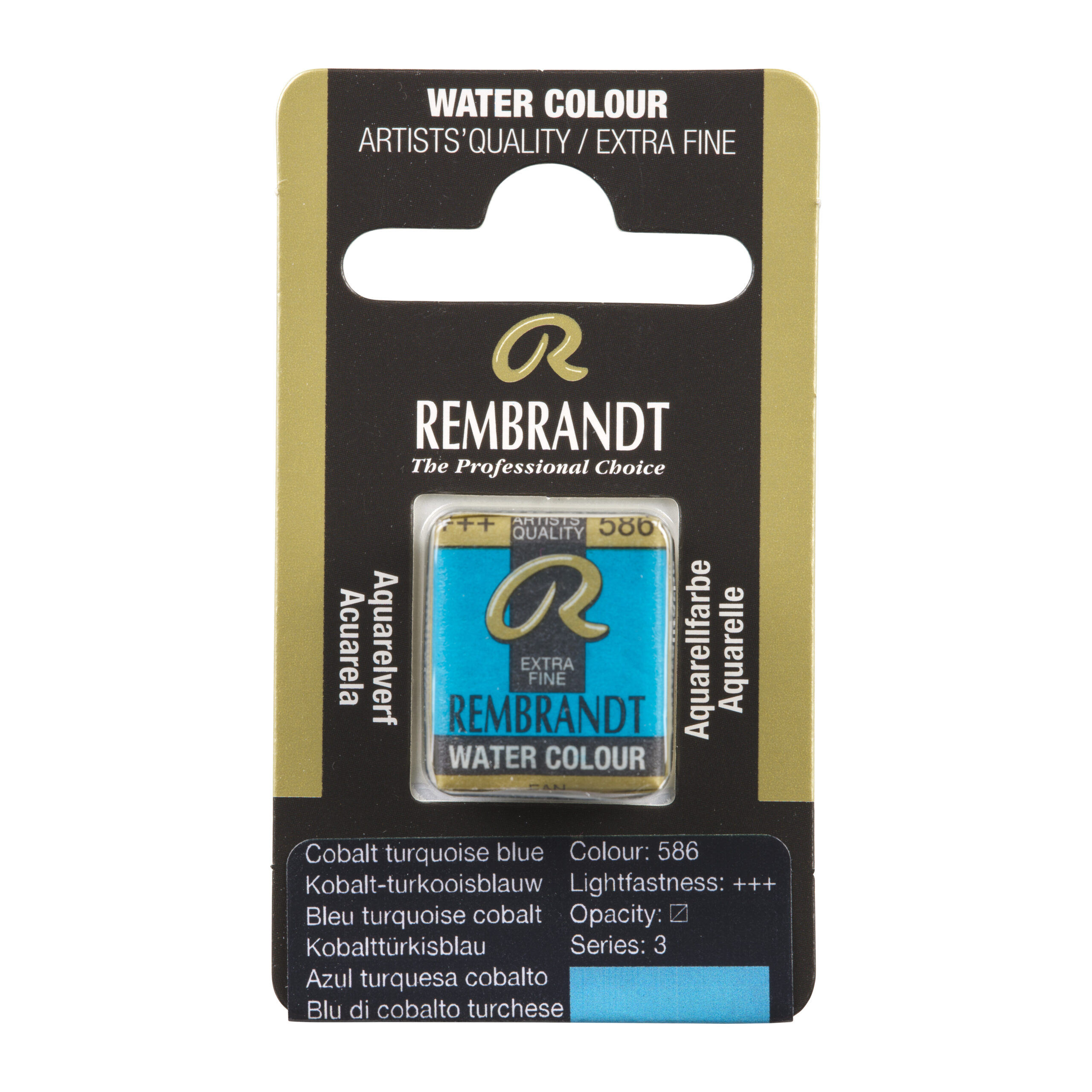 Rembrandt Aquarelverf Napje Kobalt-Turkooisblauw 586