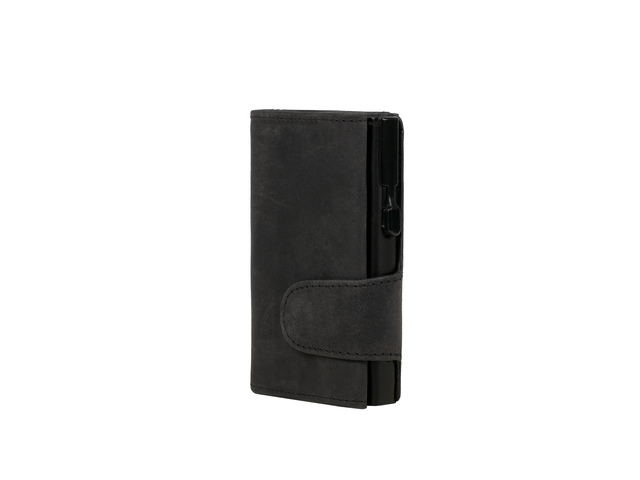 Pasjeshouder Clicksafe RFID Jachtleer ZW/ZW 8 pasjes