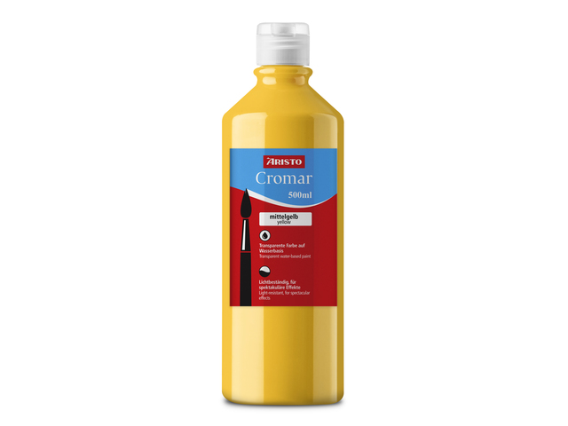Verf Aristo Cromar 500 ml, medium geel transparante