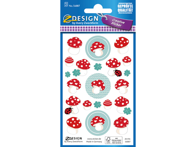 Papieretiket Z-design Creative pakje a 2 vel padden-