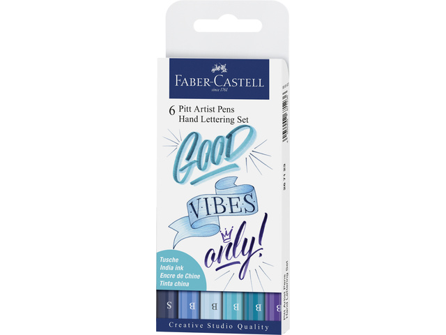 Tekenstift FC Pitt artist Pen letteringset 6-delig etui