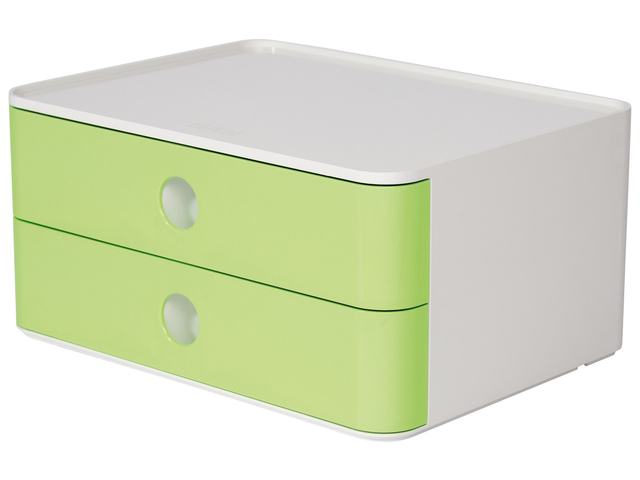 Smart-box Han Allison met 2 lades, limoen groen