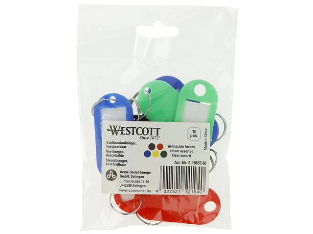 Sleutelhanger Westcott ass. 10st. in polybag. Met