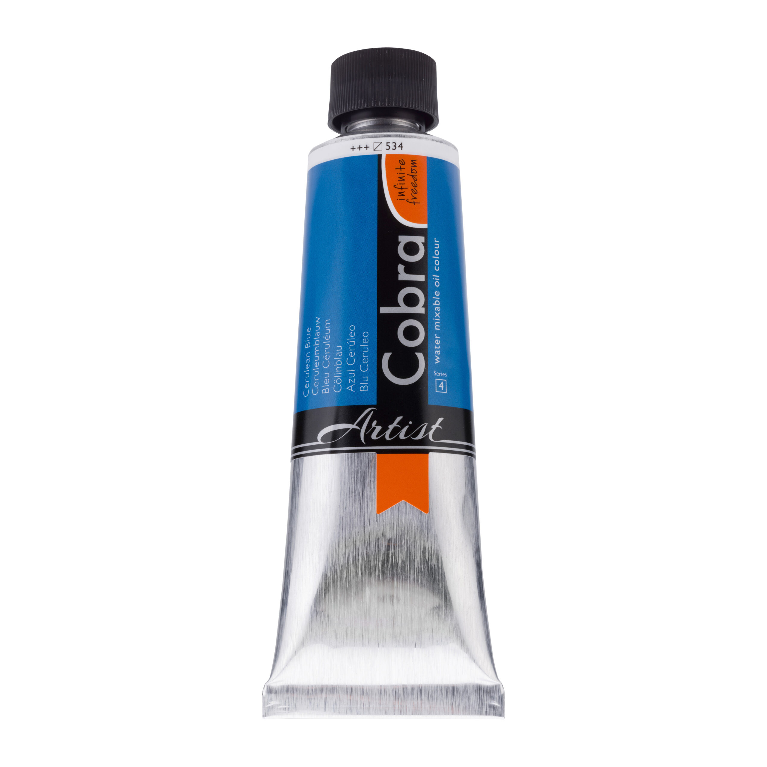 Cobra Artist Water Vermengbare Olieverf Tube 150 ml Ceruleumblauw 534