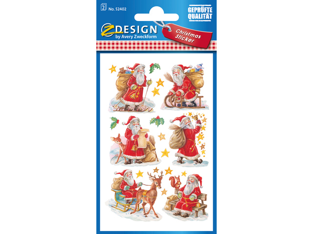 Etiket Z-design Christmas pakje a 2 vel kerstman