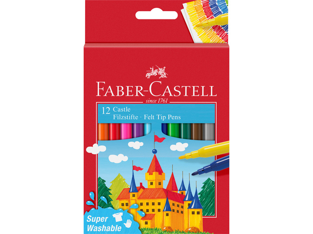 Viltstift FC 12 stuks karton etui assorti