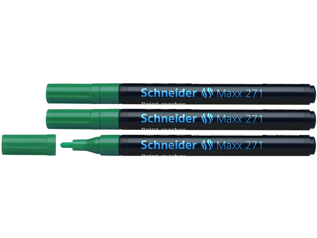 Lakmarker Schneider Maxx 271 1-2 mm groen set van 3