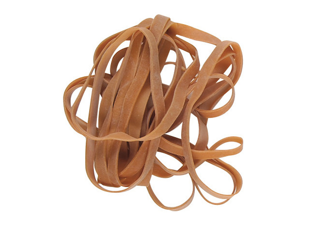 Elastieken Alco 130x4mm natuur kartonnen doos 500 gram