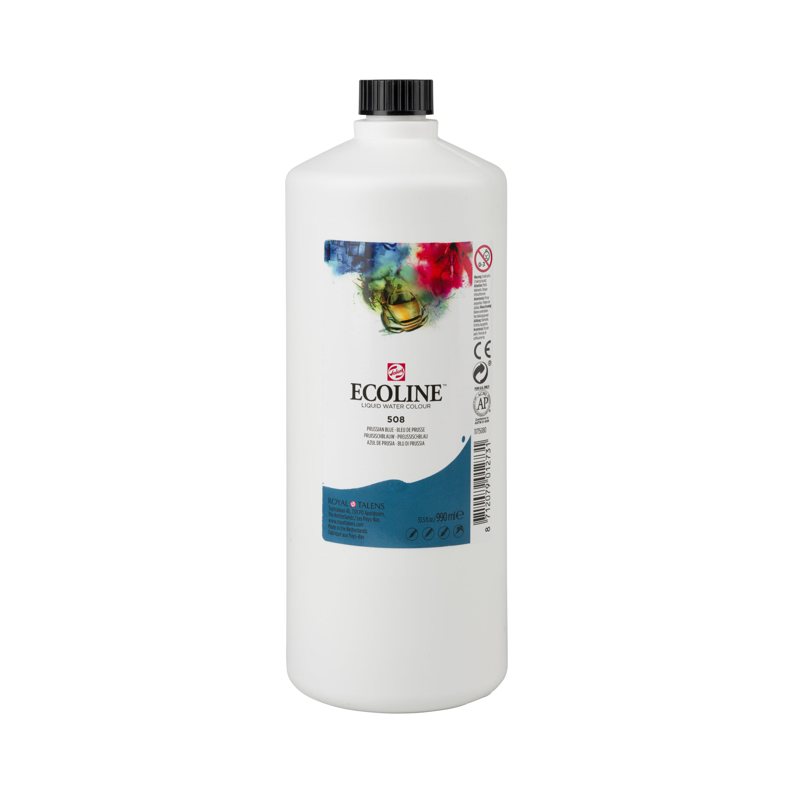 Ecoline Vloeibare Waterverf Fles 990 ml Pruisischblauw 508