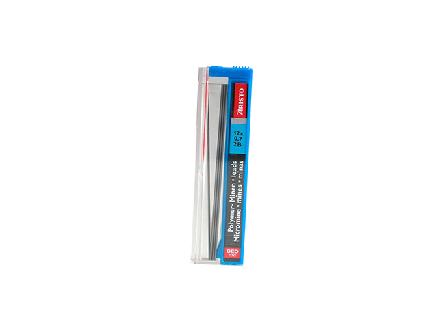 Potloodstiftjes Aristo 2B 0,7 mm koker a 12st.