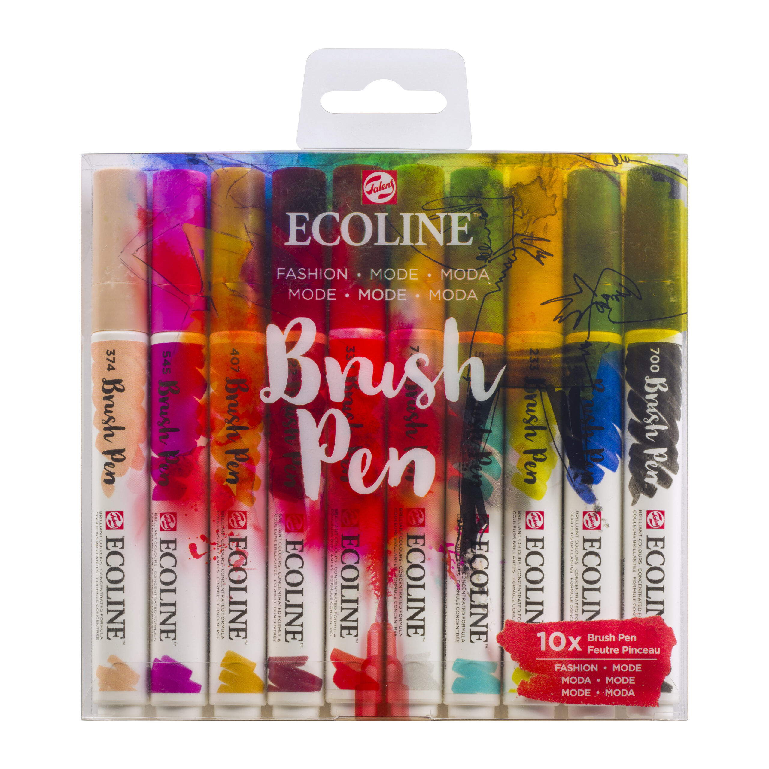 Ecoline Brush Pen set Mode | 10 kleuren
