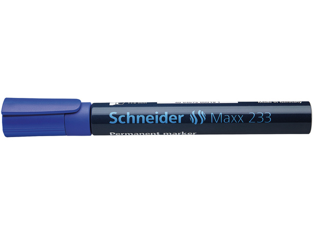 Marker Schneider Maxx 233 permanent, beitel punt blauw
