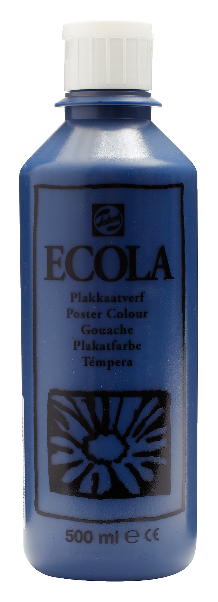 Ecola Plakkaatverf Fles 500 ml Pruisischblauw 508
