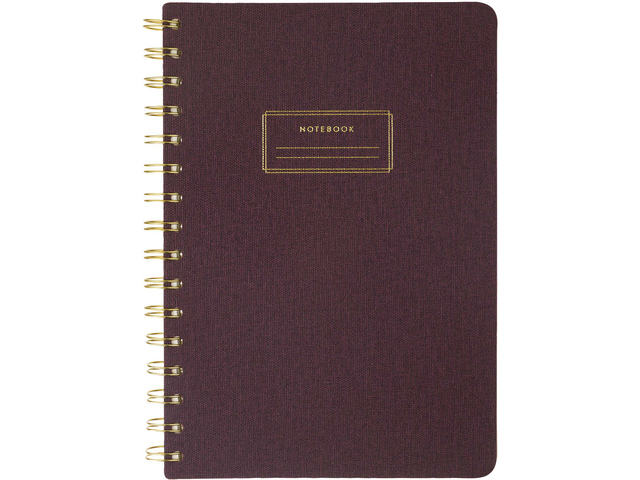 Notitieboek Eccolo spiraal Burgundy lijn ca.15x20