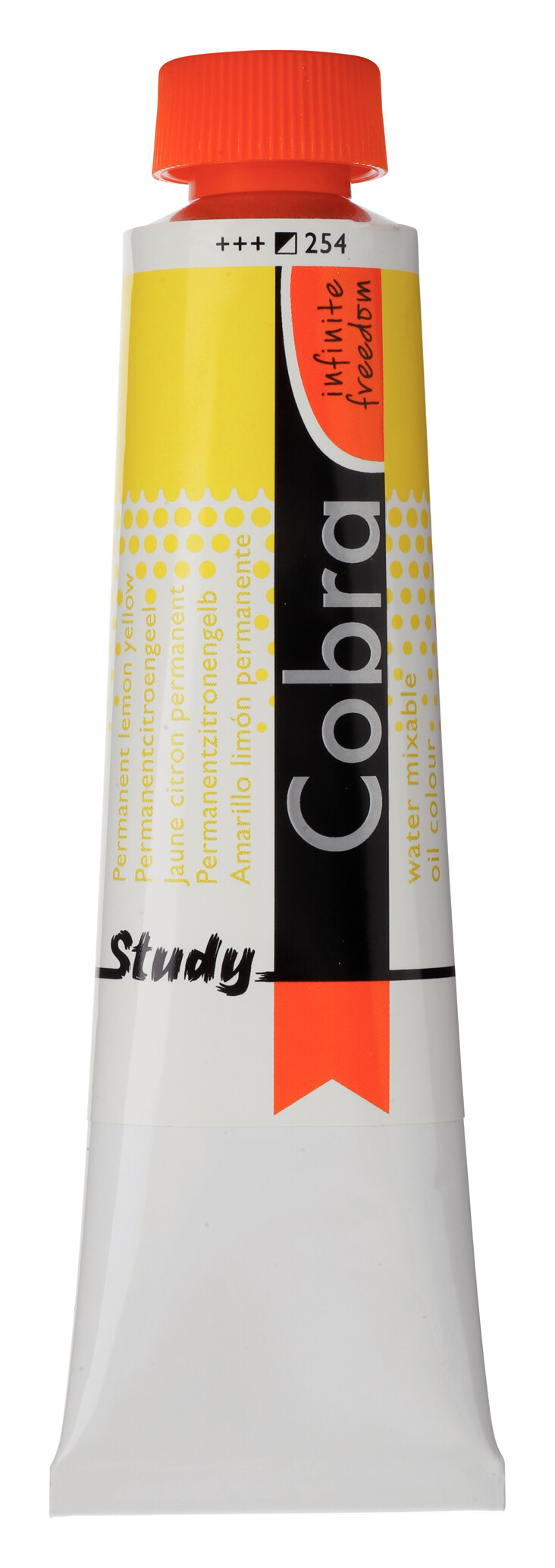 Cobra Study Water Vermengbare Olieverf Tube 40 ml Permanent Citroengeel 254