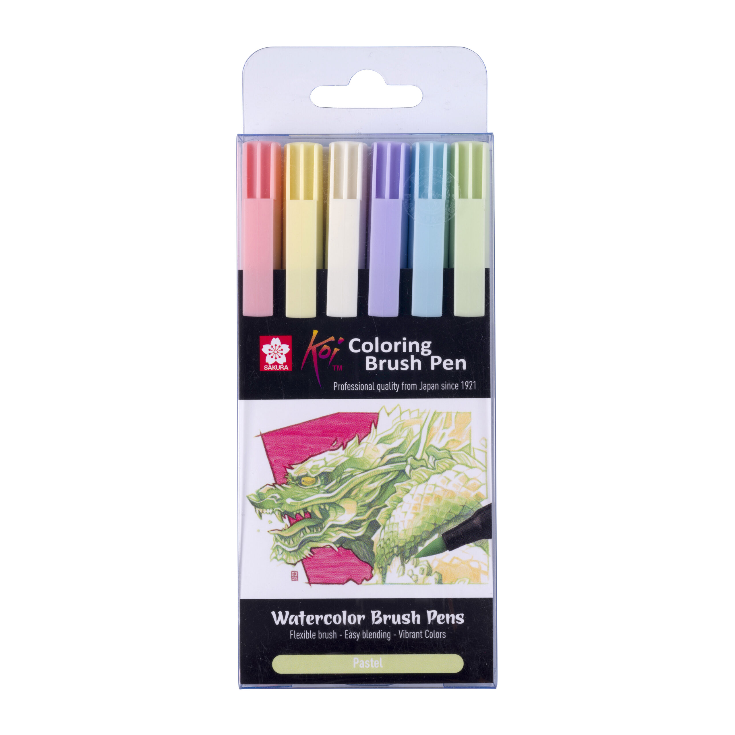 Sakura Koi Colouring Brush Pen set Pastel | 6 kleuren