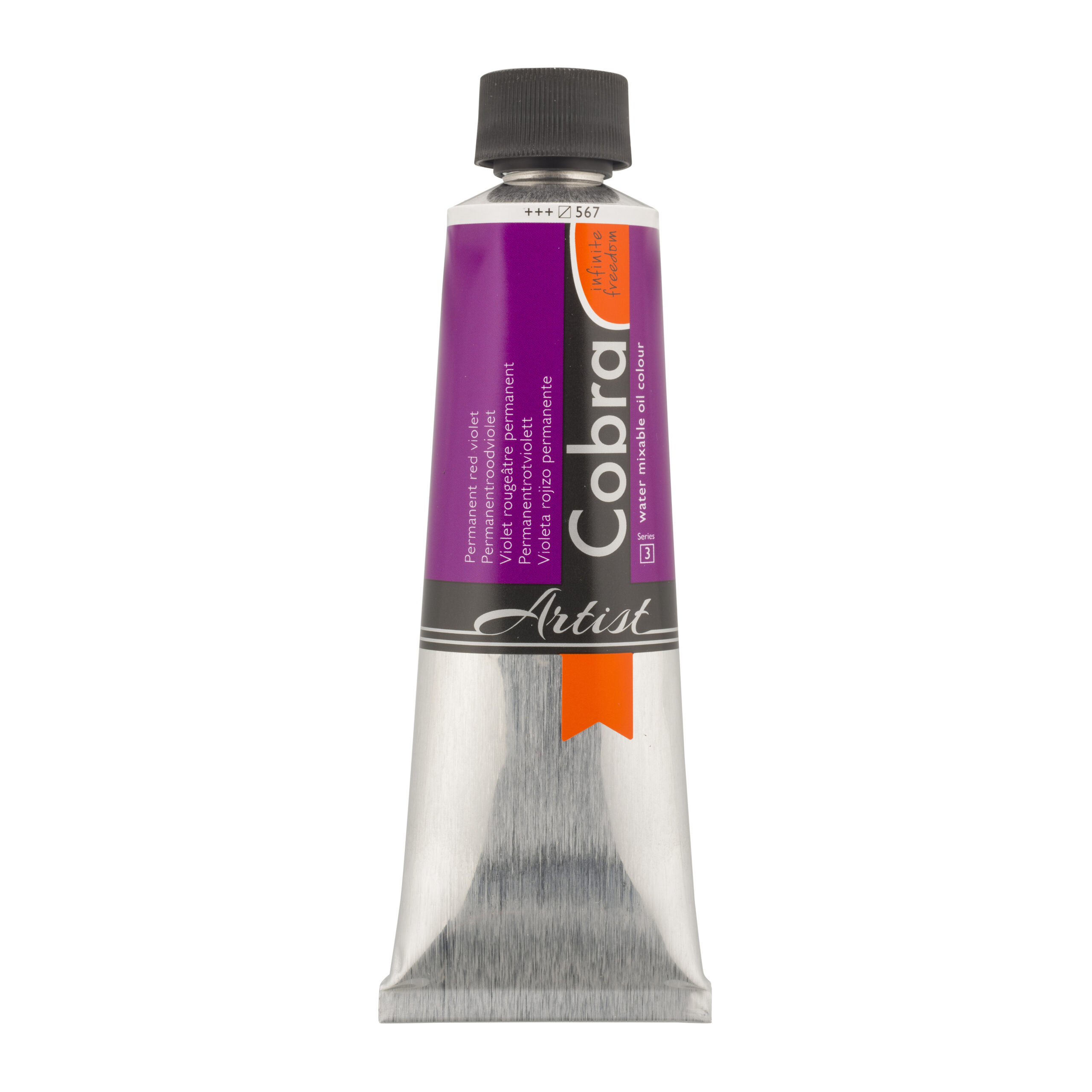 Cobra Artist Water Vermengbare Olieverf Tube 150 ml Permanentroodviolet 567