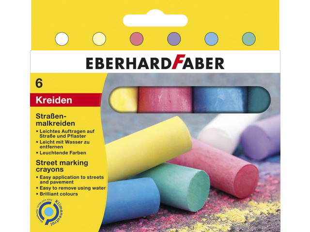 Stoepkrijt EFA 6 kleuren