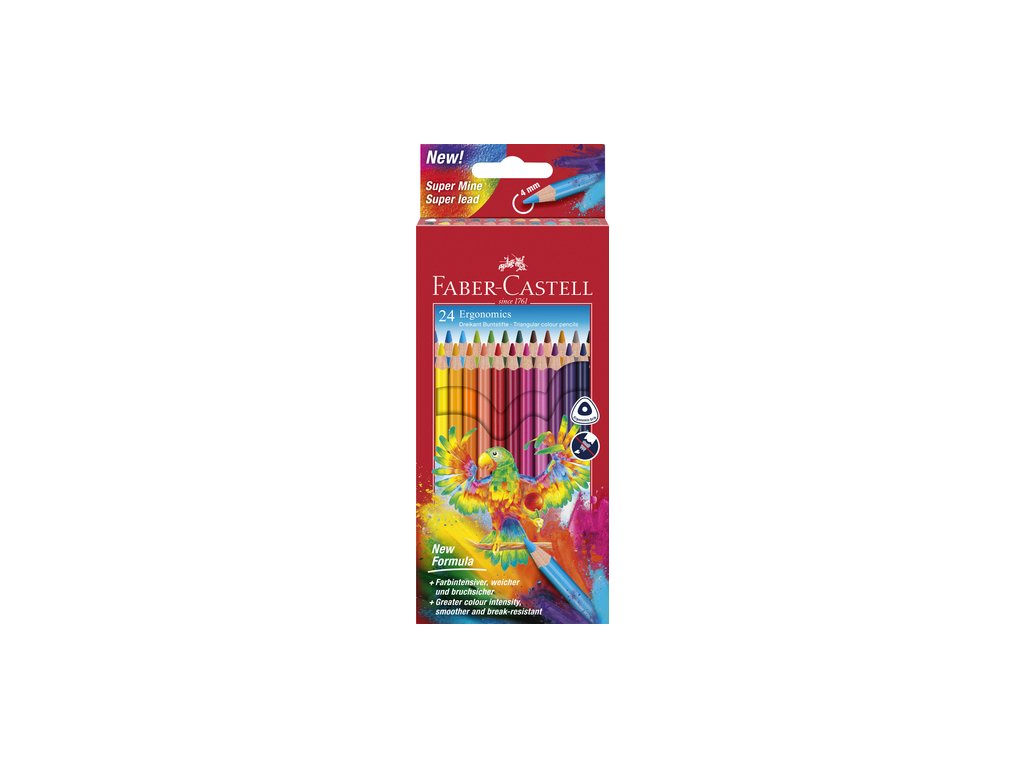 kleurpotlood Faber-Castell driekant kartonnen etui Γ 24 stuks
