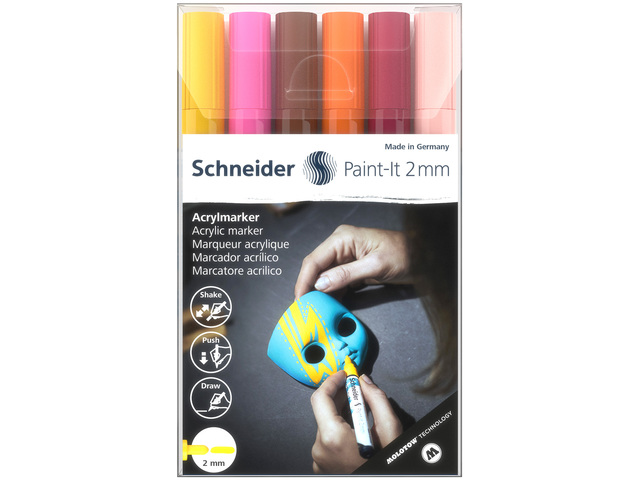 Acryl Marker Schneider Paint-it 310 2mm etui 6st. - S-120197