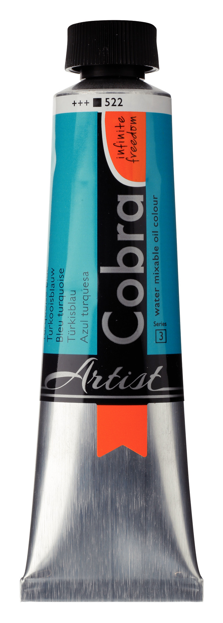 Cobra Artist Water Vermengbare Olieverf Tube 40 ml Turkooisblauw 522