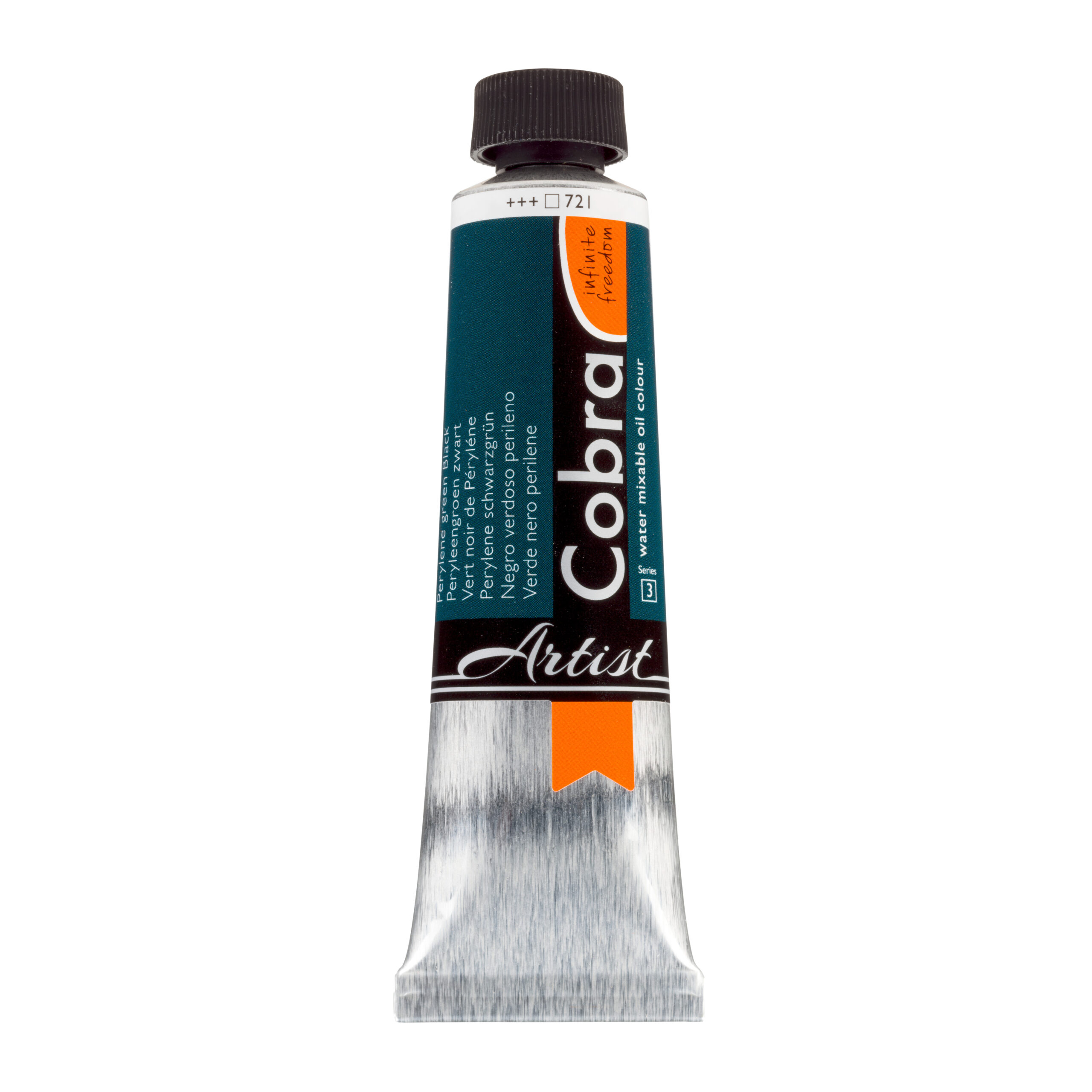 Cobra Artist Water Vermengbare Olieverf Tube 40 ml Peryleengroen Zwart 721