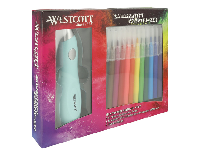 Airbrush set Westcott Electrische airbrush met 12