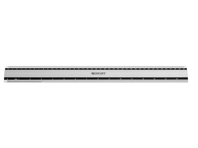 Liniaal Westcott aluminium 40 cm met anti-slip