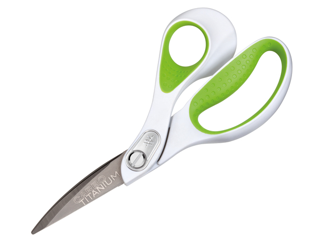 Schaar Westcott Carbo Titanium 21cm RVS op blister