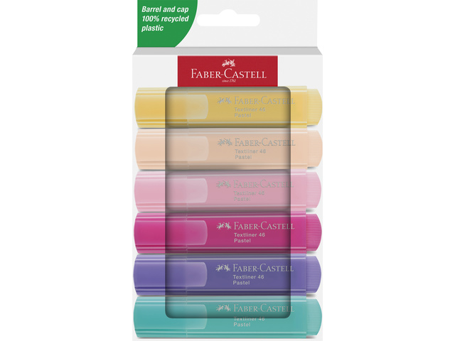 Tekstmarker FC 46 Pastel 6st. blush, roze, lila, turquoise,