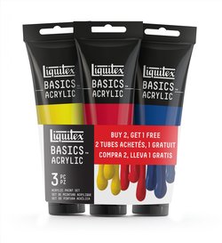 Liquitex Basics Colour Set 3 x 118ml Tubes Primary Colour Promo