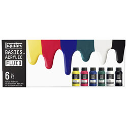 Liquitex Basics Fluid Acrylic Set 6 x 118ml