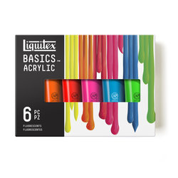 Liquitex Basics Acryl Set 6 x 118ml Tubes Fluo