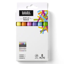 Liquitex Paint Marker Fine Set 6 Stuks Vibrant