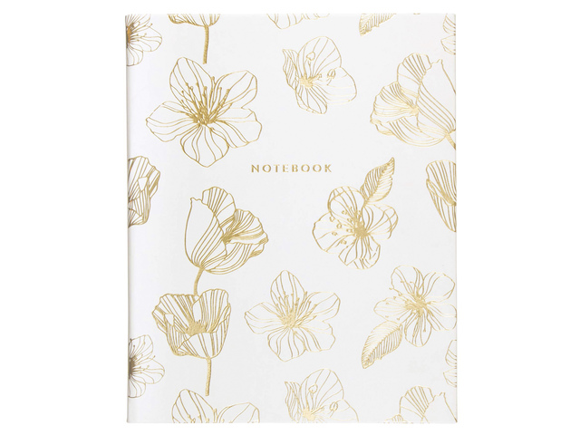 Notitieboek Eccolo Line Floral lijn ca.20x25cm 80gr. 256pag.