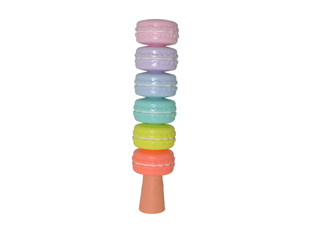 Tekstmarker Macaron. Set van 6 stuks. Kleur is schrijfkleur