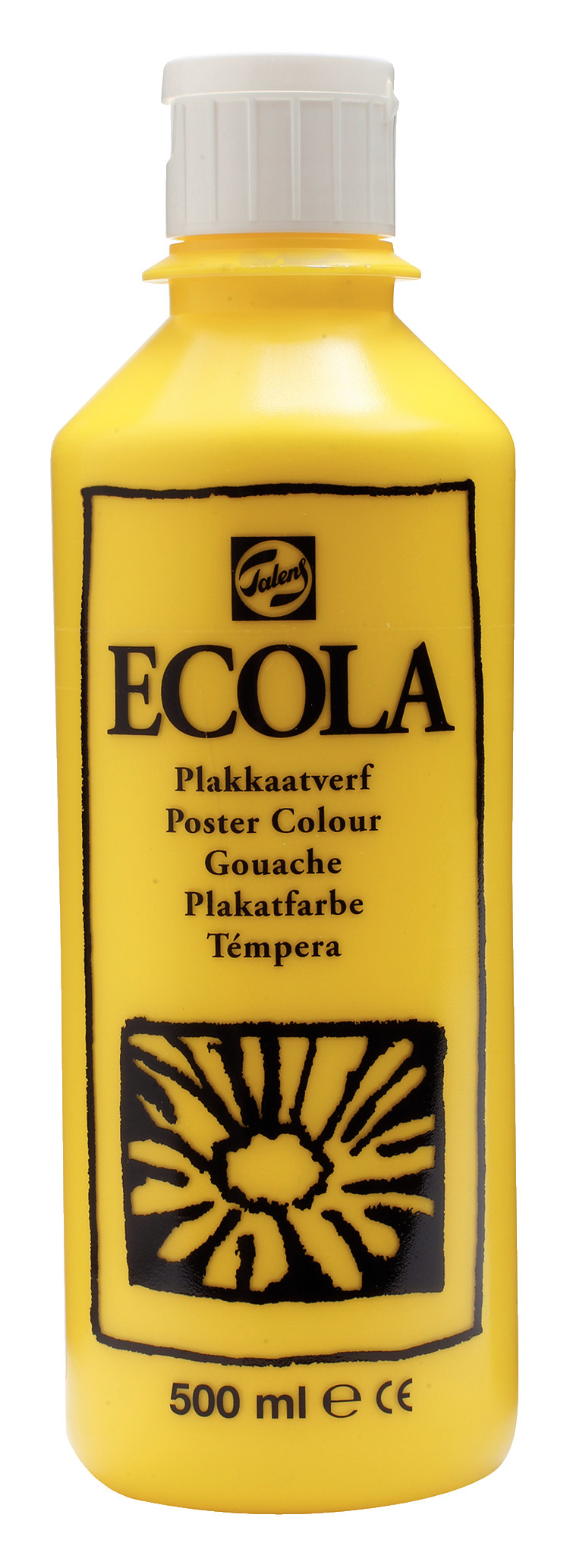 Ecola Plakkaatverf Fles 500 ml Geel 200