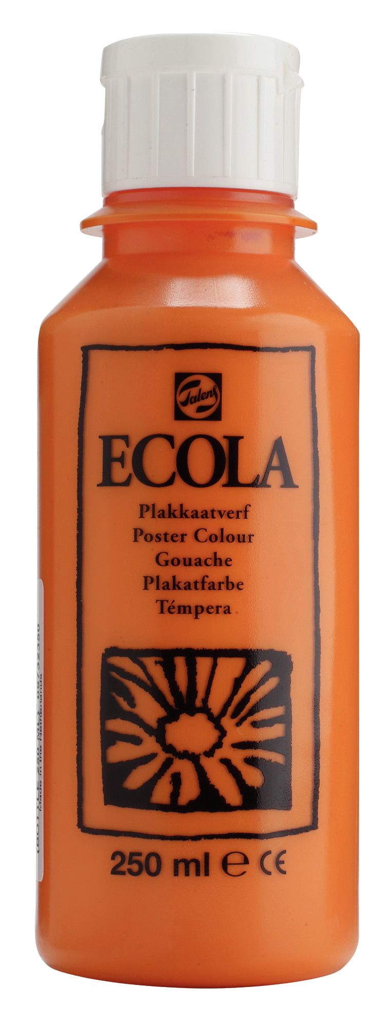 Ecola Plakkaatverf Fles 250 ml Oranje 235