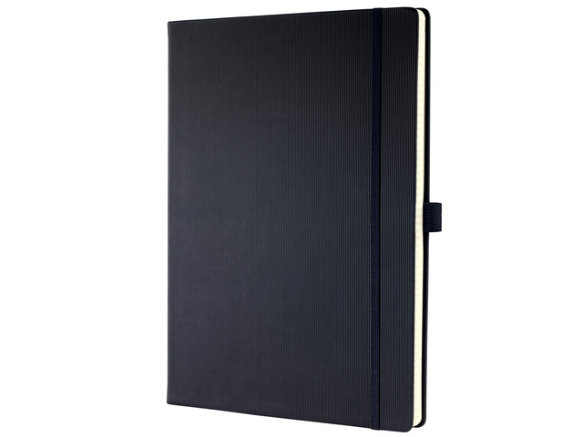 Notitieboek Conceptum Pure A4 zwart lijn hardcover 194pag 80