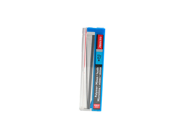 Potloodstiftjes Aristo B 0,7 mm koker a 12st.